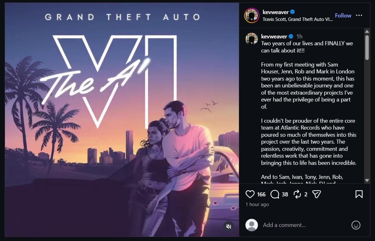 Atlantic Music Group y Rockstar Games trabajan en el álbum de Grand Theft Auto VI desde hace dos años